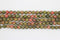 Unakite Gemstone Beads, 8mm, Faceted